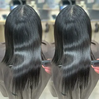 ロング カラー ベージュ/つや髪/ レイヤー／ゆいなのヘアスタイル