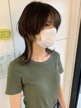 セミロング カラー 🫧ウルフカット/ 畑中結衣🫧のヘアスタイル