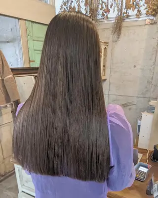 セミロング カラー ヘアアレンジ 南堀江 möwen ( メーヴェ )所属・mowen RUIのヘアスタイル