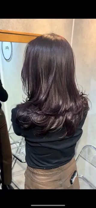 セミロング 赤みオフの透明感職人 /ケア重視の美髪施術のヘアスタイル