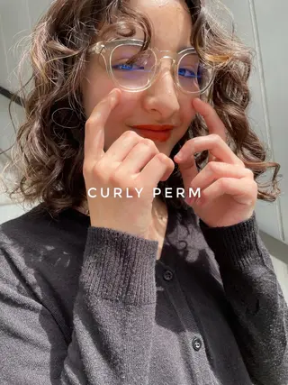 ミディアム カラー パーマ ヘアアレンジ オトナヘア🌸 harukaのヘアスタイル