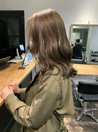 セミロング カラー メンズパーマ メンズ特化ryoのヘアスタイル