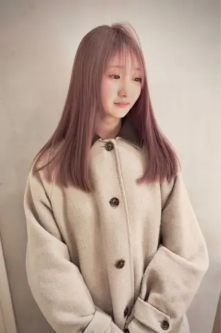 ロング カラー ホワイトカラー/梅田 ハイトーン/しんのヘアスタイル