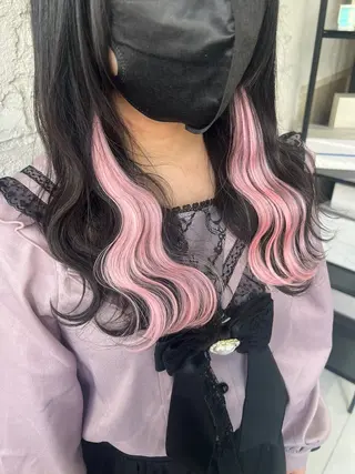 セミロング エクステ＆艶カラー 🎀YURINA🎀のヘアスタイル