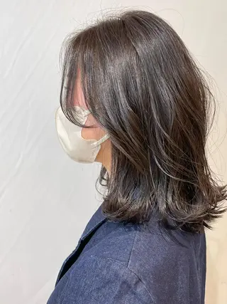 ミディアム カラー 髪質改善縮毛矯正 💎TOMOのヘアスタイル