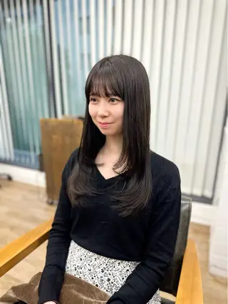 ロング カラー パーマ ヘアアレンジ メンズ キッズ レイヤーカット 🌿透け感カラーのヘアスタイル