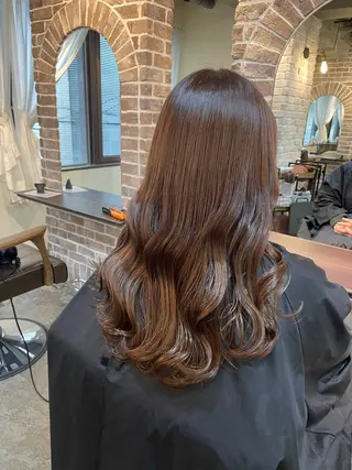 ロング カラー ACROあべの店所属・艶カラー/インナー /グラデ/大西小百合のヘアスタイル