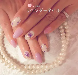 ネイル ラベンダー💖日暮里 ルル💖ネイルのネイルデザイン