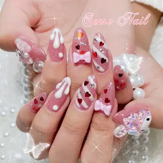 ネイル ショート カラー パーマ ヘアアレンジ メンズ キッズ マツエク・マツパ アイブロウ Bunny 🐰のネイルデザイン