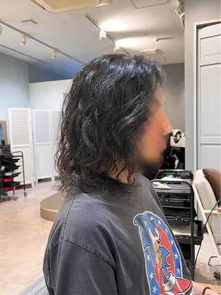 ミディアム パーマ ulQua 戸田のヘアスタイル