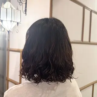 ミディアム パーマ ヘアアレンジ 縮毛矯正/🍒ྀི ナカヤマミオ🍒ྀིのヘアスタイル
