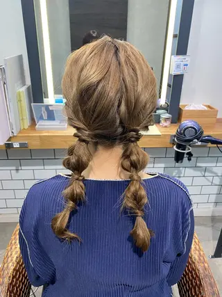 セミロング ヘアアレンジ まとまるボブ🌼 アレンジ🌼鴨下穂香のヘアスタイル