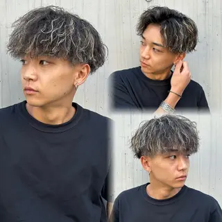 カラー パーマ メンズ 安達 脩人のヘアスタイル