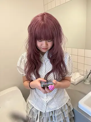 ロング 舟橋耀/ブリーチカラ ー/レイヤーカットのヘアスタイル