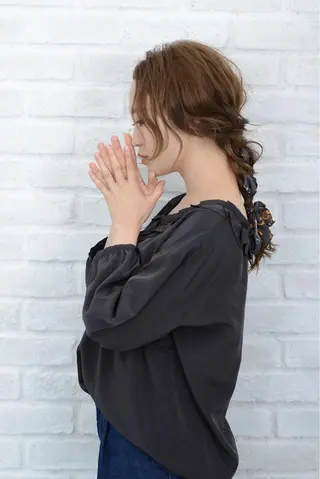 ミディアム セミロング ヘアアレンジ 圧倒的美髪ストレート ツダケイタロウのヘアスタイル