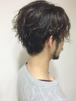 ショート パーマ メンズ Hair mission【ヘアーミッション】心斎橋所属・エクステ／レイヤー 落合/心斎橋のヘアスタイル