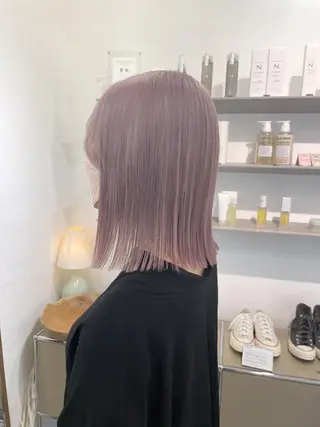 ミディアム カラー ブリーチカラーが人気 onnuのヘアスタイル