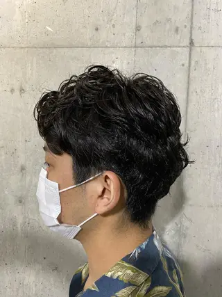 パーマ メンズ メンズブリーチカラー /パーマ ごーた立川のヘアスタイル