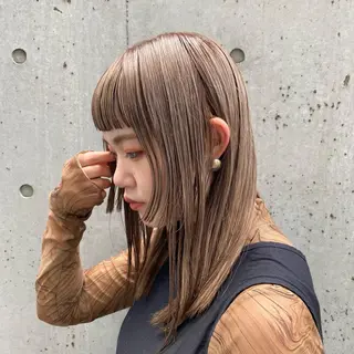 ミディアム カラー é.dit tokyo所属・🍀チナ tina🍀のヘアスタイル