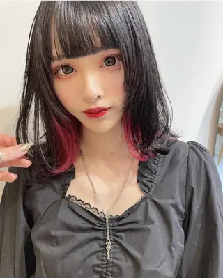 パーマ カラー セミロング CEINE【セーヌ】 三軒茶屋のヘアスタイル