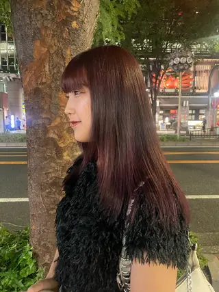 セミロング カラー ミユル/ 盛れるエクステ🎀✨のヘアスタイル