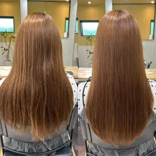 ロング パーマ hub hair レイヤー/透明感のヘアスタイル