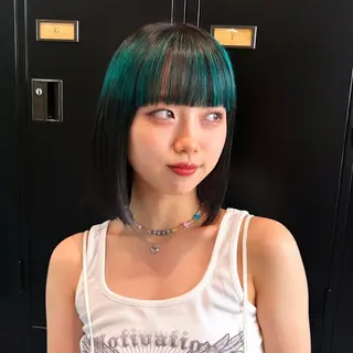 ミディアム カラー デザインカラー 🥨HAZUKiのヘアスタイル