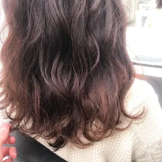 セミロング ハイトーン×レイヤー カットTAKUMIのヘアスタイル