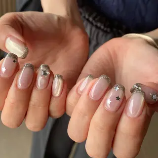 ネイル amuse 手書きニュアンスのネイルデザイン