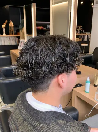 ショート パーマ メンズ メンズカット・ パーマ🎈はなさかのヘアスタイル