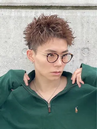 カラー メンズ 岩井 虎大郎のヘアスタイル
