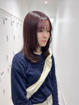 ミディアム カラー レイヤーカット×艶髪 /Ayanaのヘアスタイル