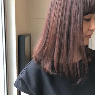 ミディアム カラー salowin SHIBUYA me+店所属・kasumi/渋谷/ パーマのヘアスタイル