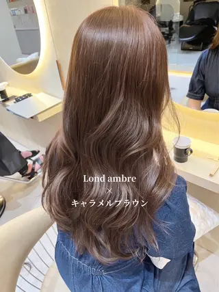 ロング ❤️ブリーチなし💚 ダブルカラー平野実花のヘアスタイル