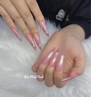 セミロング HANA 長さだしのネイルデザイン