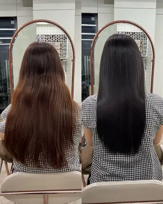 ロング カラー 鶴井 美空のヘアスタイル