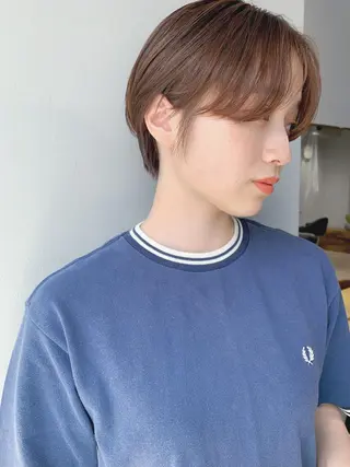 ショート カラー ボブパーマコテ巻き風 パーマNo1深江秀平のヘアスタイル