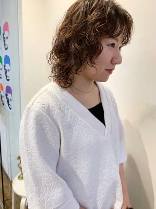 ミディアム パーマ 【takk】 ナカヤママサヨシのヘアスタイル