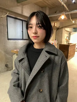 ショート カラー パーマ/レイヤー 岩山丈一郎のヘアスタイル