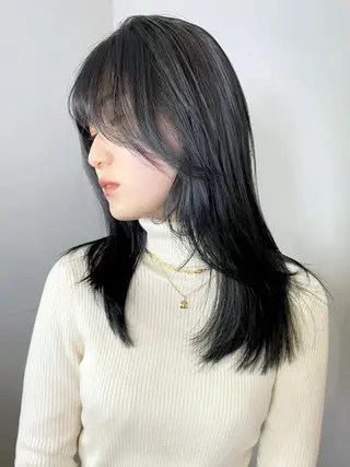 ミディアム カラー パーマ ヘアアレンジ ITbyALBUM 浦和店のヘアスタイル