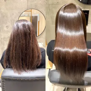 ロング パーマ 洗っても取れない髪質 改善×縮毛矯正が得意のヘアスタイル