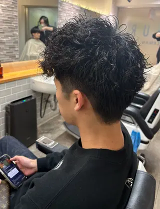 ミディアム パーマ メンズ FRISEUR/高瀬 晴乃祐のヘアスタイル