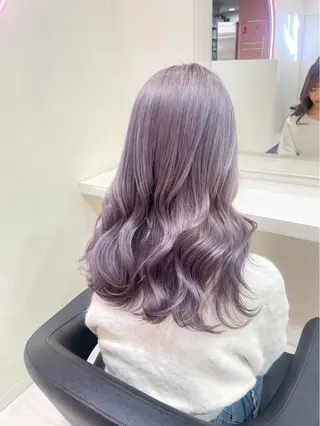 セミロング カラー 🫧韓国風透明感 ヘア🫧towaのヘアスタイル