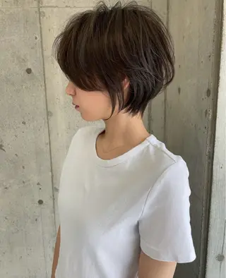 ショート カラー ❤️ブリーチなし💚 ダブルカラー平野実花のヘアスタイル