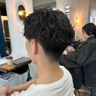 ショート パーマ メンズ 守屋 寿哉のヘアスタイル