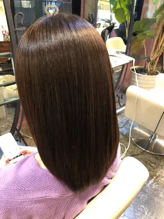 ミディアム カラー パーマ ヘアアレンジ 表参道Lise おおいしおりのヘアスタイル