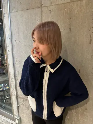 ショート カラー Cinq所属・ハイライト🌟/ ボブ/豊田のヘアスタイル