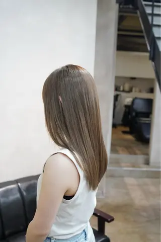 セミロング カラー 🪞透けヘア髪質改善 艶ベージュ/nagiのヘアスタイル