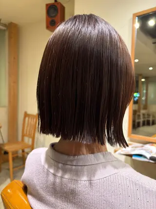 ミディアム TONAI  atil所属・切りっぱなしボブ/ 三瀬翔のヘアスタイル