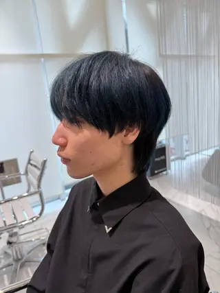 ミディアム カラー メンズ 柳澤 和也のヘアスタイル